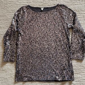 J. Crew sequined Long Sleeved Tee Shirt